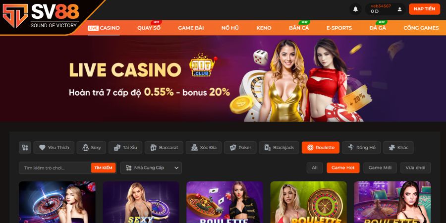 Khám phá không gian đỉnh cao về Casino SV88 uy tín